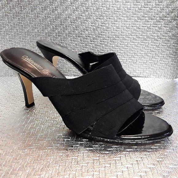 Coldwater Creek Black Fabric & Patent Heel 8.5 - Picture 3 of 8